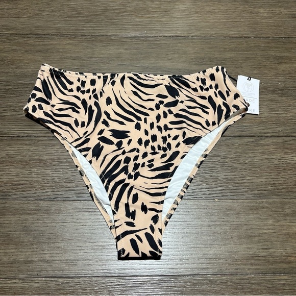 Bikini High Leg High Waist Swimsuit Extra Cheeky Bottoms Size Small 4-6 NWT - Picture 1 of 9